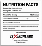 VexironLabs Creatine Monohydrate – 500g (167 servings)